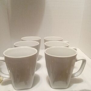 Better Home & Gardens Elegant White Ceramic Mug Set 6